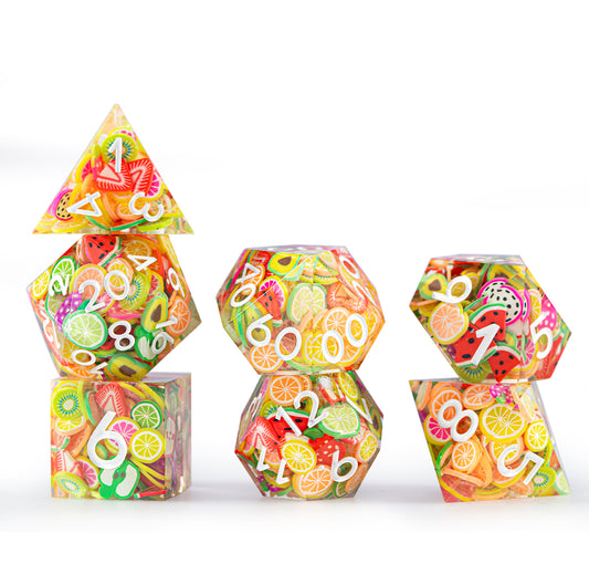 Fruitburst 7-Piece Polyhedral Dice Set