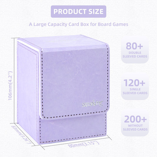 TCG Deck Box Fits 100+ yvek® (Vertical,Light Purple)
