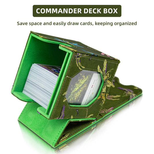 Satin Deck Box Fits 100+ (Dark Green)