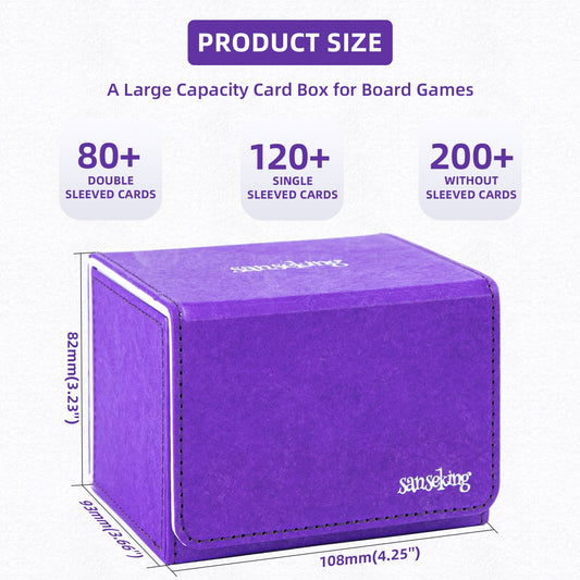 TCG Deck Box Fits 100+ yvek® (Horizontal,Purple)