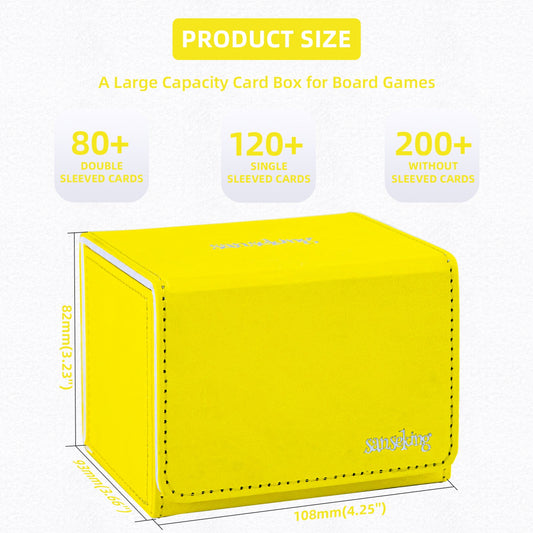 TCG Deck Box Fits 100+ yvek® (Horizontal,Yellow)