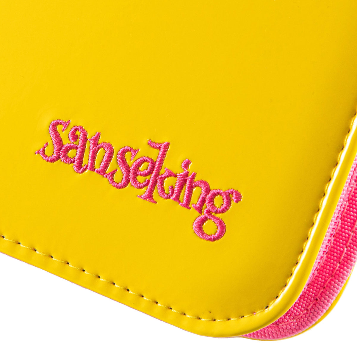 Coral Binder Series PU Leather Zipper 9-Pocket Coral Yellow