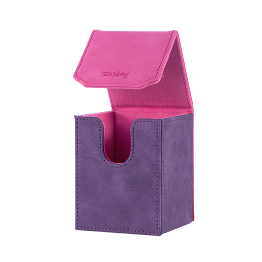 Color-Block Pu Deck Box Chic Red with 1 Divider