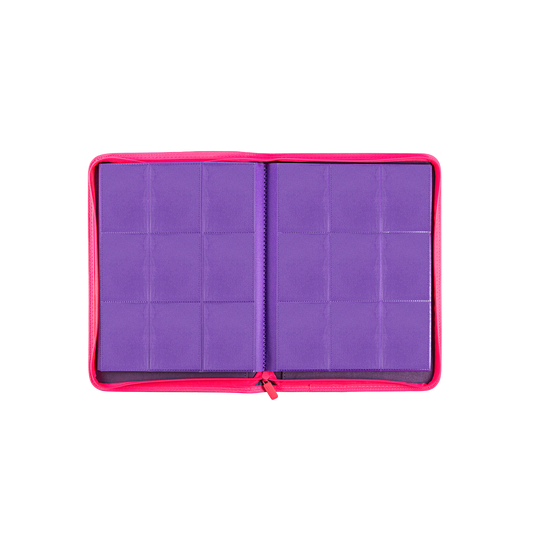 Coral Binder Series - PU Leather Zipper 9-Pocket Coral Purple
