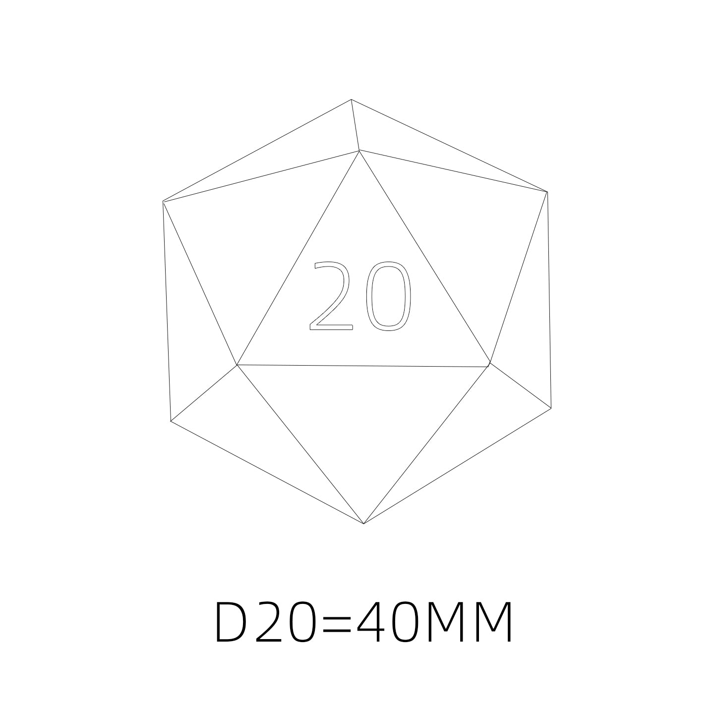 Crimson Dragon’s Flame Single D20 — 40 mm