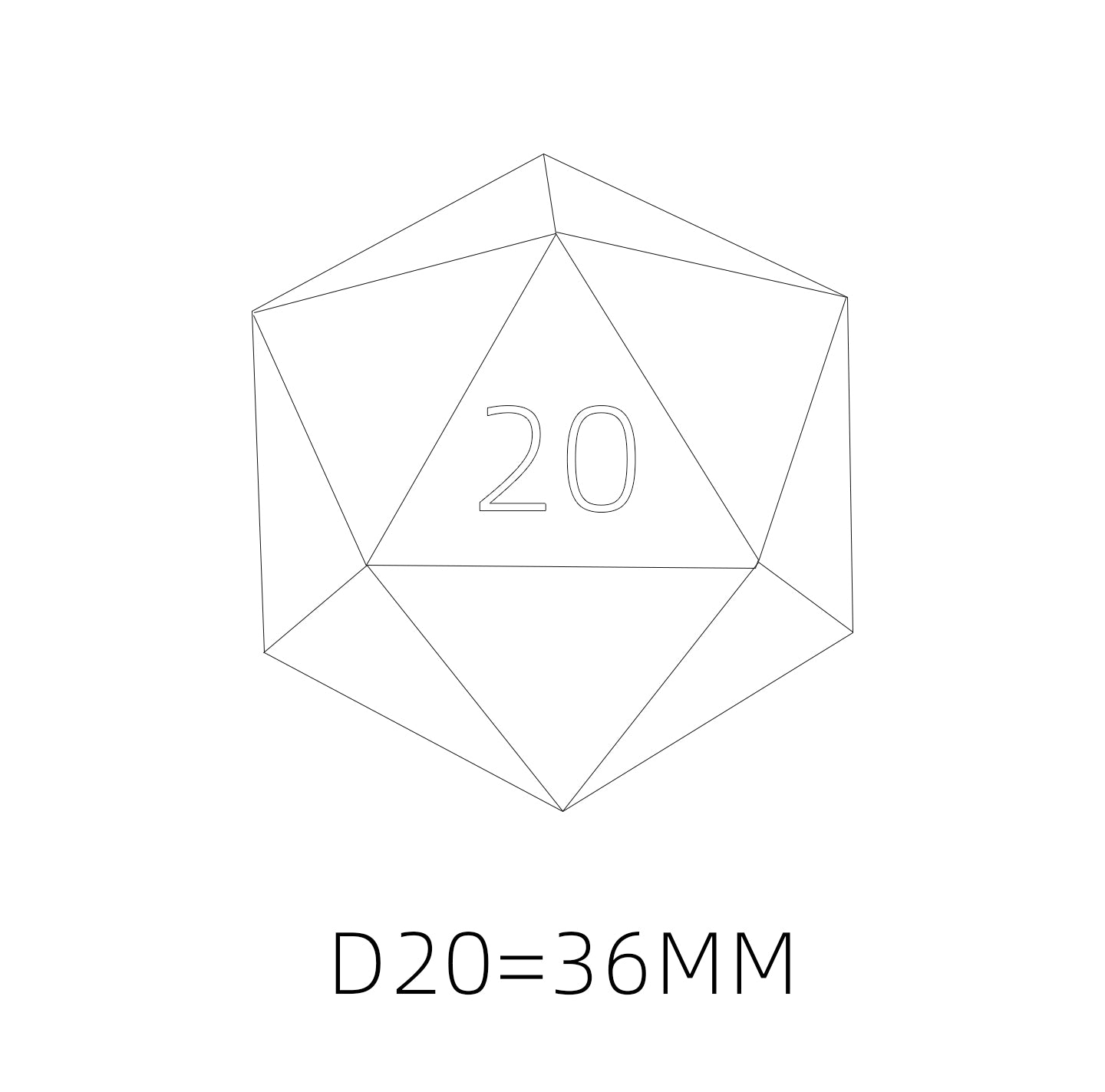 Golden Dragon’s Oath D20 — 36 mm