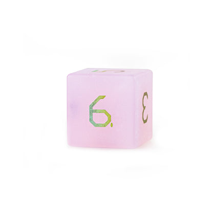 Rose Opaline Plated 7-Piece Polyhedral Dice Set