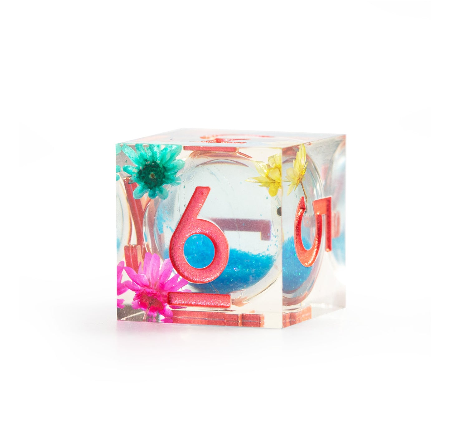 Azure Bloom Reverie 7-Piece Polyhedral Dice Set