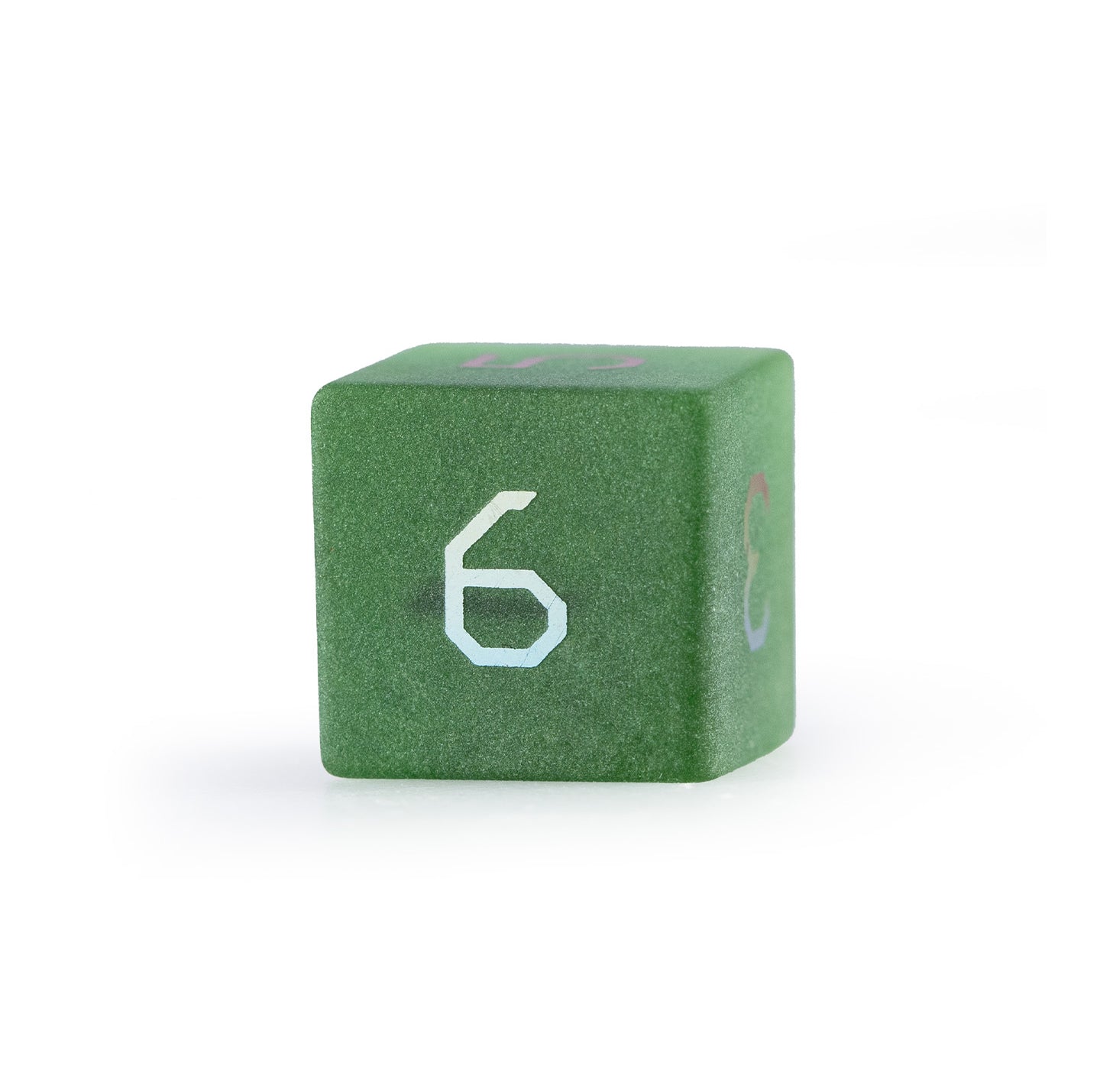 Emerald Cat’s Eye Plated 7-Piece Polyhedral Dice Set