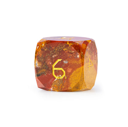 Ocean Agate Diamond-Cut 7-Piece Dice Set