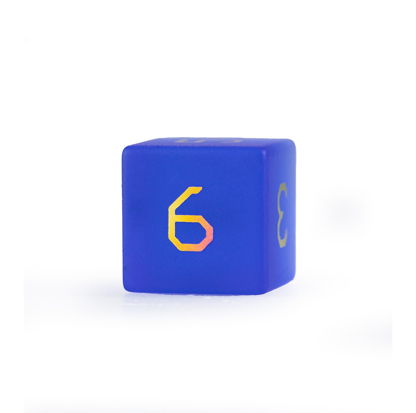 Royal Blue Plated Glass 7-Piece Polyhedral Dice Set