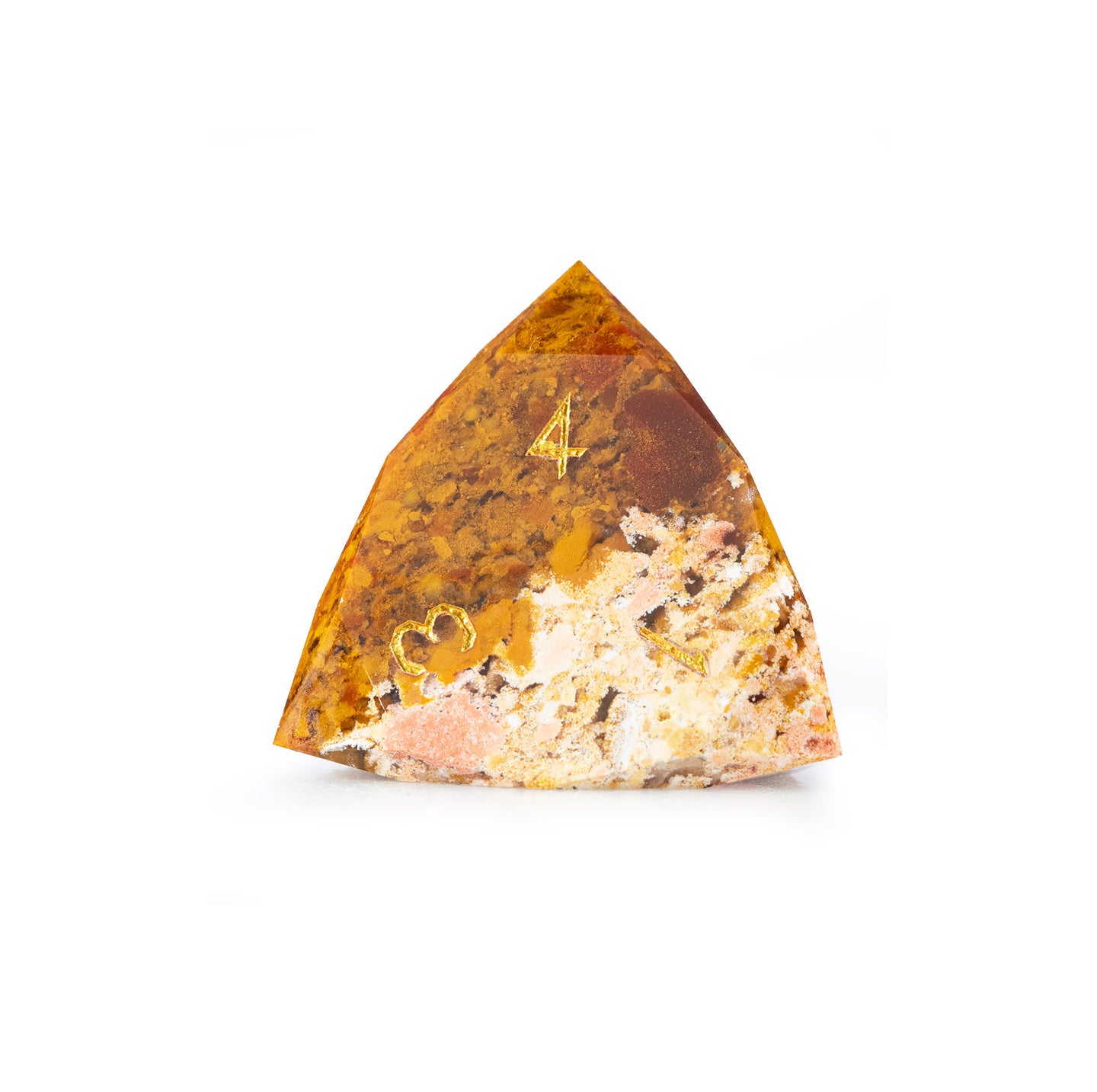 Ocean Agate Diamond-Cut 7-Piece Dice Set