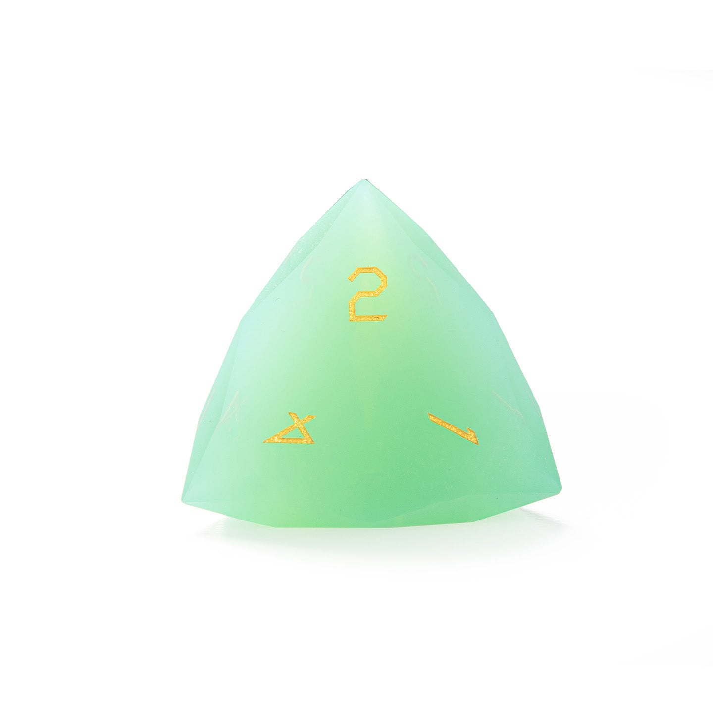 Green Opaline Diamond-Cut 7-Piece Dice Set