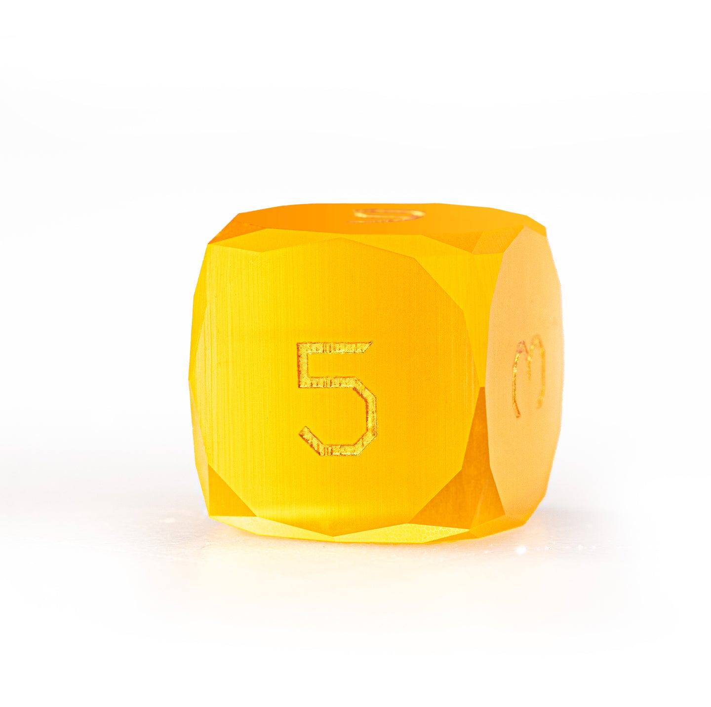 Yellow Cat’s Eye Crystal Diamond-Cut 7-Piece Dice Set