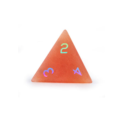 Crimson Cat’s Eye Plated 7-Piece Polyhedral Dice Set
