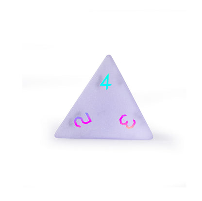 Amethyst Purple Glass Plated 7-Piece Polyhedral Dice Set