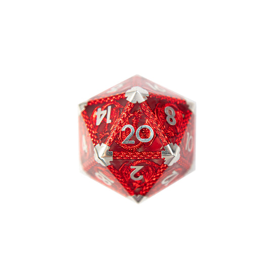 Crimson Dragon’s Flame Single D20 — 40 mm