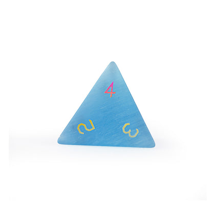 Ocean Blue Cat’s Eye Plated 7-Piece Polyhedral Dice Set