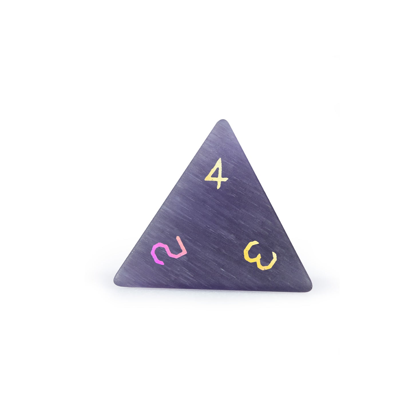 Violet Orchid Cat’s Eye Plated 7-Piece Polyhedral Dice Set
