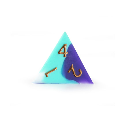 Aurora Gilded Silicone 7-Piece Polyhedral Dice Set