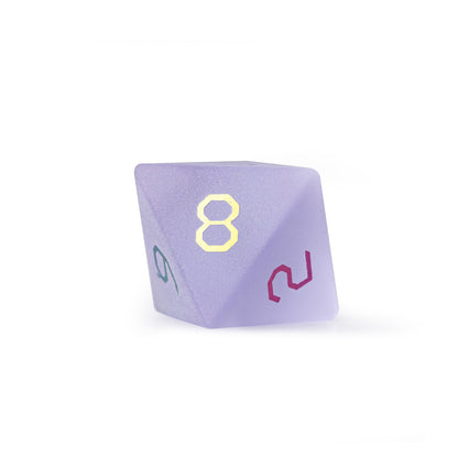 Amethyst Purple Glass Plated 7-Piece Polyhedral Dice Set