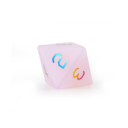 Rose Opaline Plated 7-Piece Polyhedral Dice Set