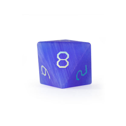 Royal Blue Cat Plated 7-Piece Polyhedral Dice Set