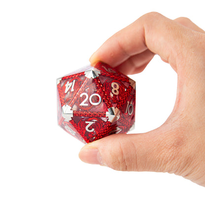 Crimson Dragon’s Flame Single D20 — 40 mm