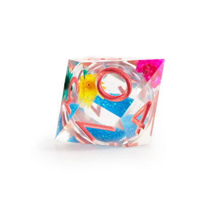 Azure Bloom Reverie 7-Piece Polyhedral Dice Set