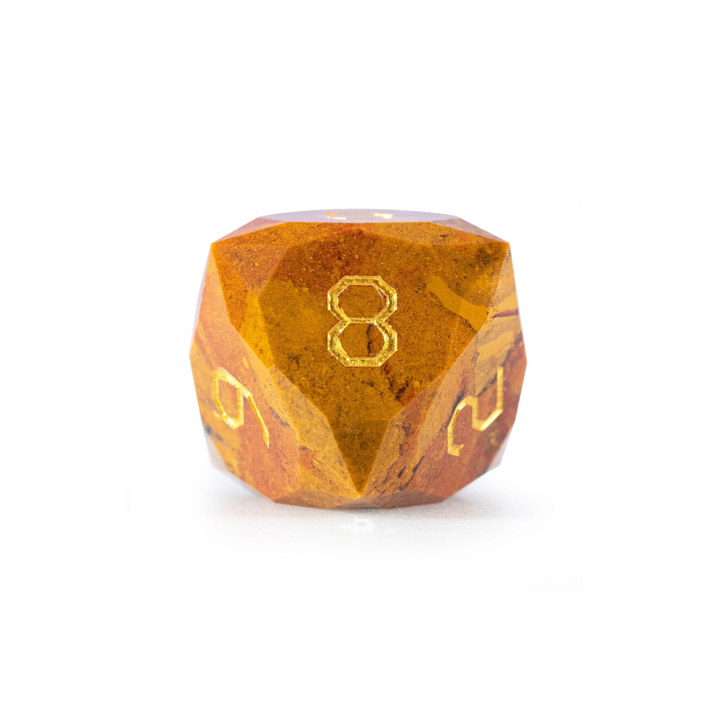 Ocean Agate Diamond-Cut 7-Piece Dice Set