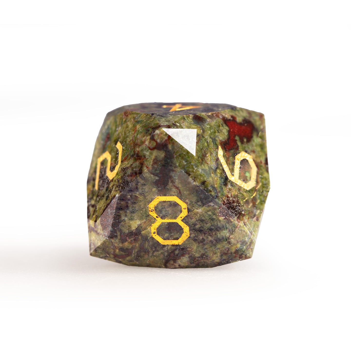 Dragon Bloodstone Diamond-Cut 7-Piece Dice Set