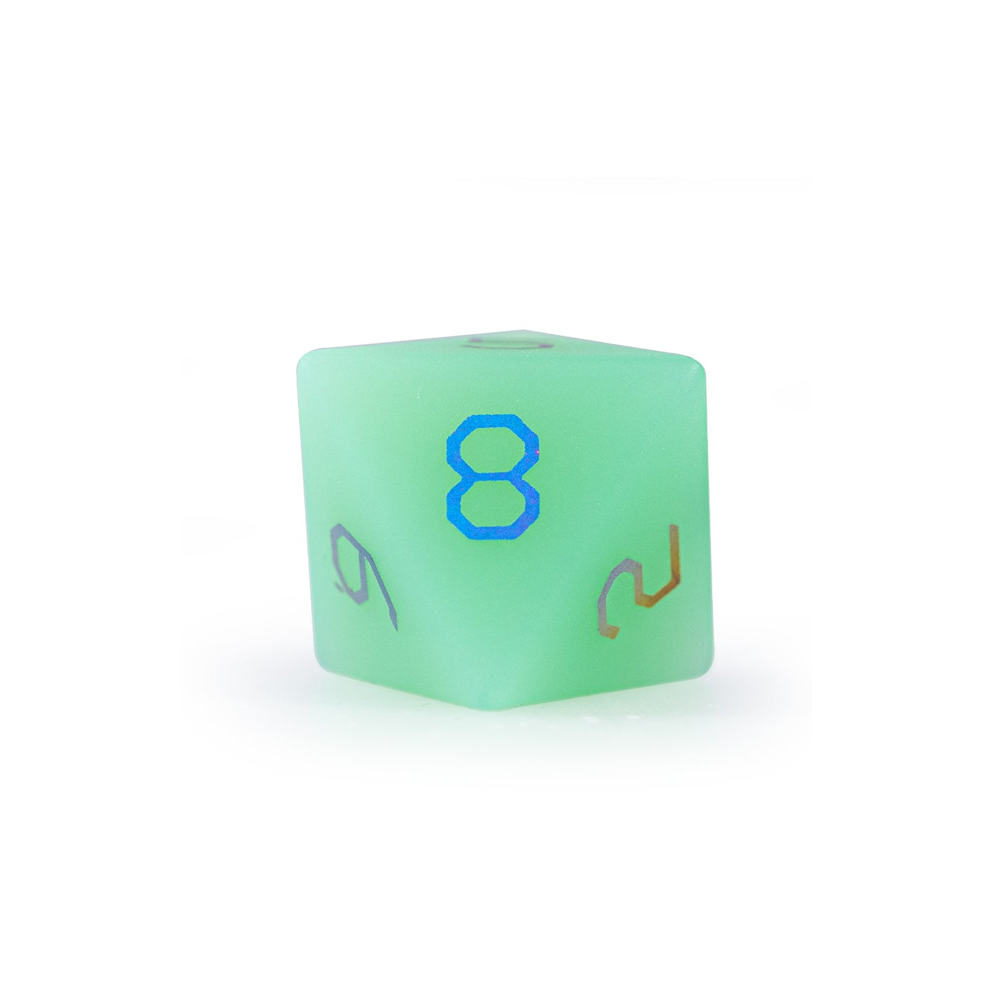 Green Opaline Plated 7-Piece Polyhedral Dice Set
