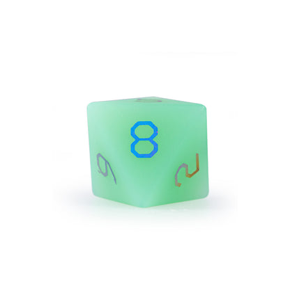 Green Opaline Plated 7-Piece Polyhedral Dice Set