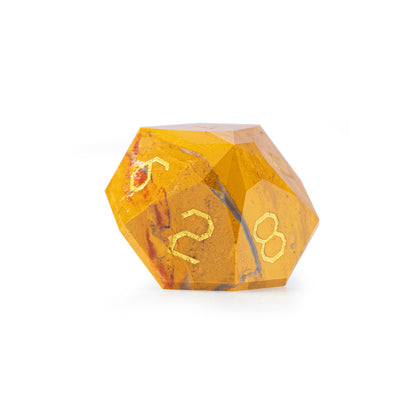 Ocean Agate Diamond-Cut 7-Piece Dice Set