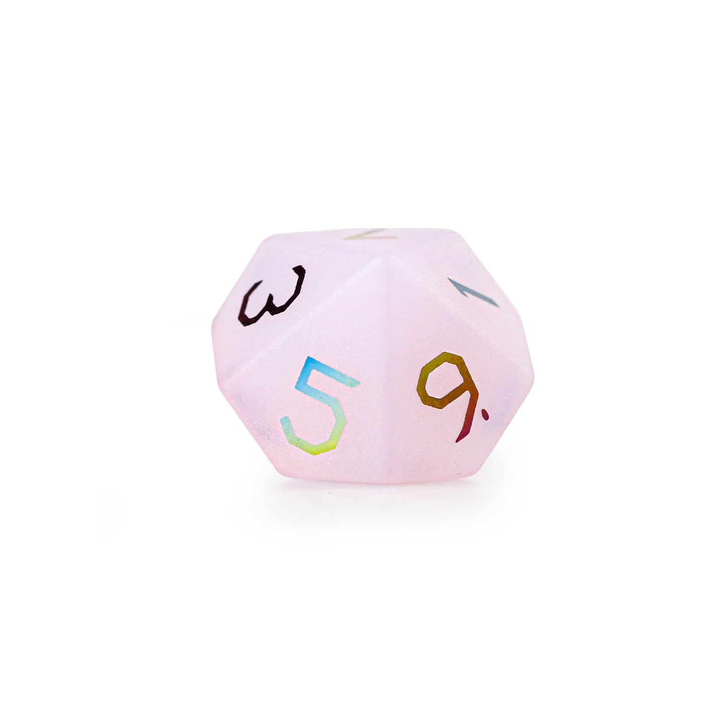 Rose Opaline Plated 7-Piece Polyhedral Dice Set