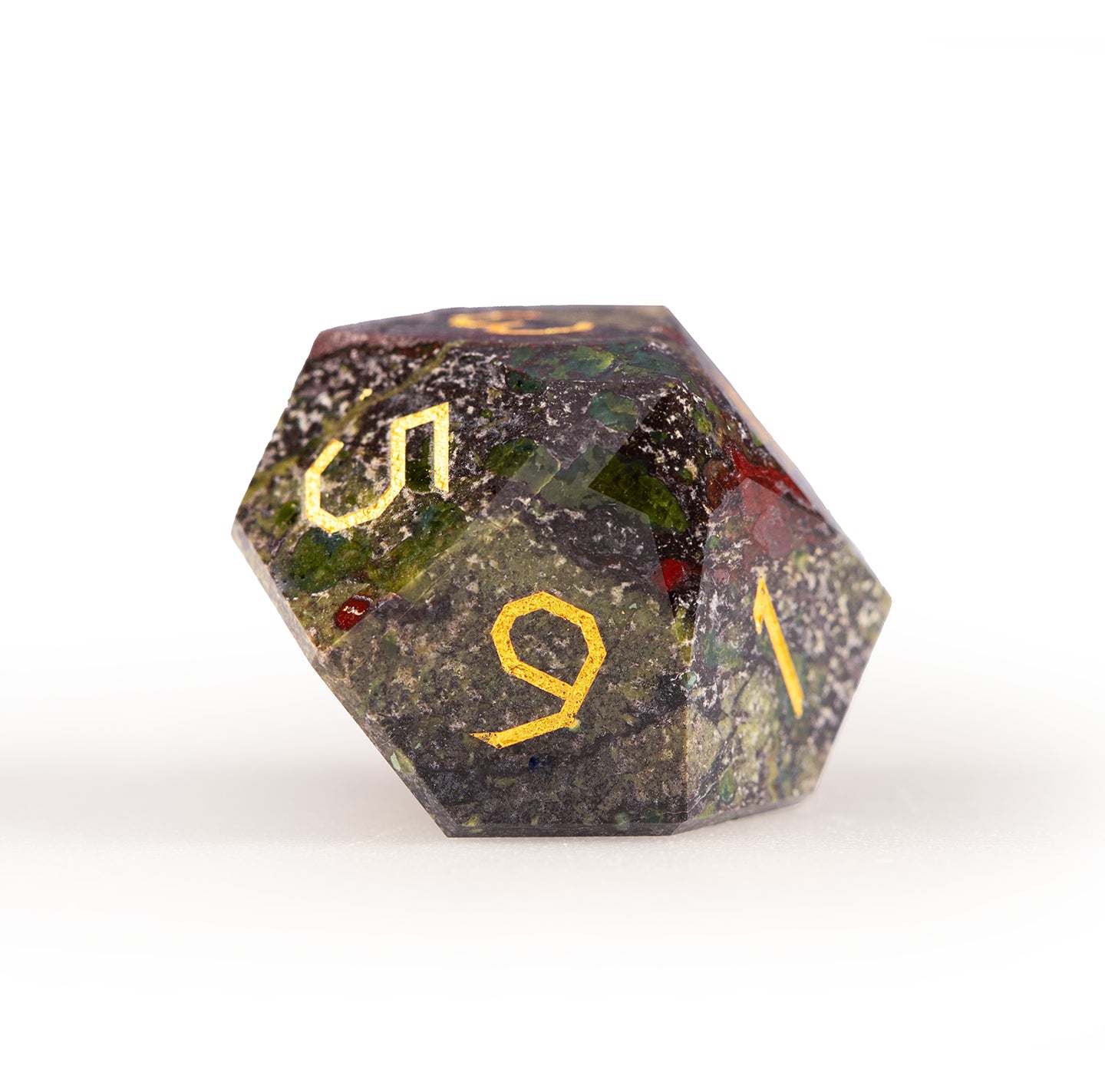 Dragon Bloodstone Diamond-Cut 7-Piece Dice Set