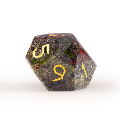 Dragon Bloodstone Diamond-Cut 7-Piece Dice Set
