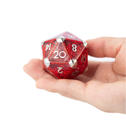 Crimson Dragon’s Flame Single D20 — 40 mm