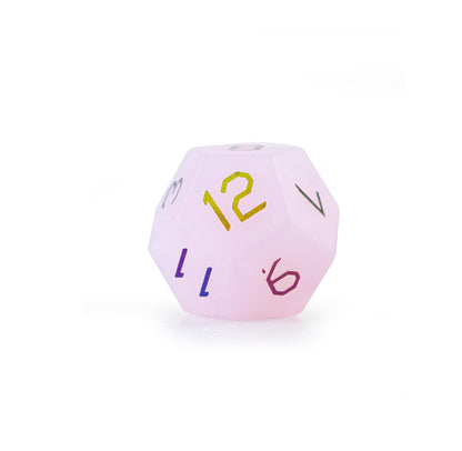 Rose Opaline Plated 7-Piece Polyhedral Dice Set