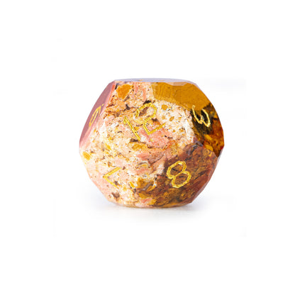 Ocean Agate Diamond-Cut 7-Piece Dice Set
