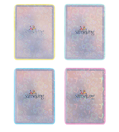Love Heart-Shape Laser Flashing Rounded Card Sleeves