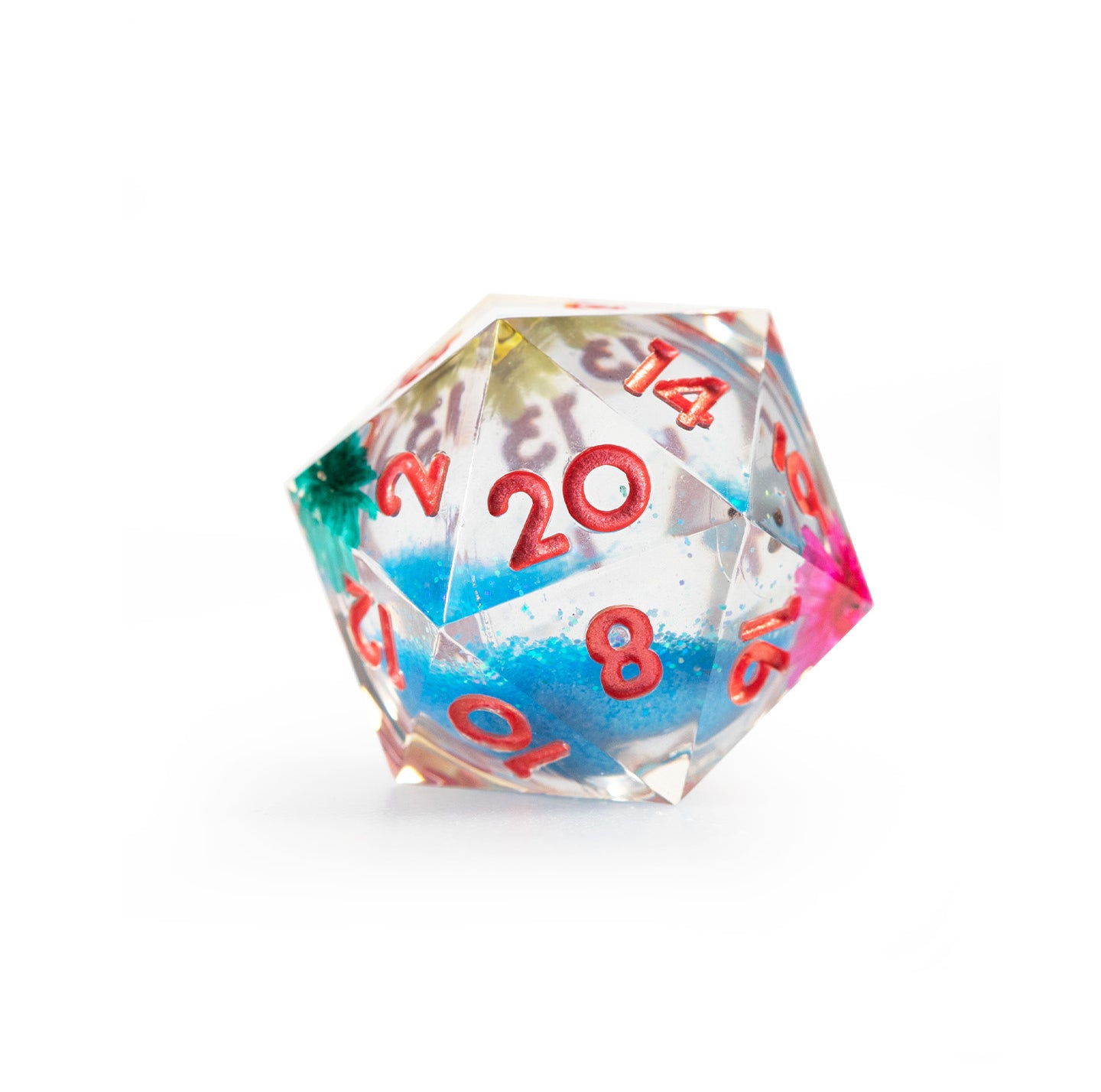 Azure Bloom Reverie 7-Piece Polyhedral Dice Set