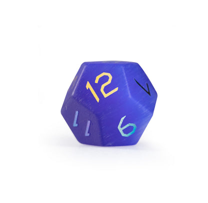 Royal Blue Cat Plated 7-Piece Polyhedral Dice Set