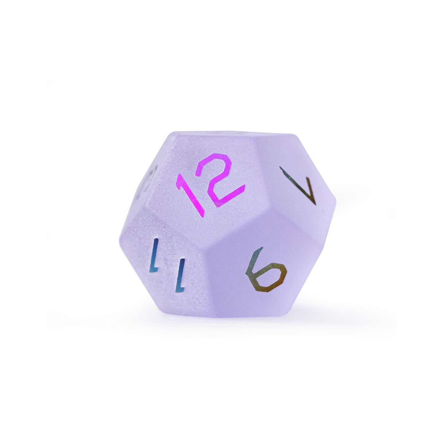 Amethyst Purple Glass Plated 7-Piece Polyhedral Dice Set