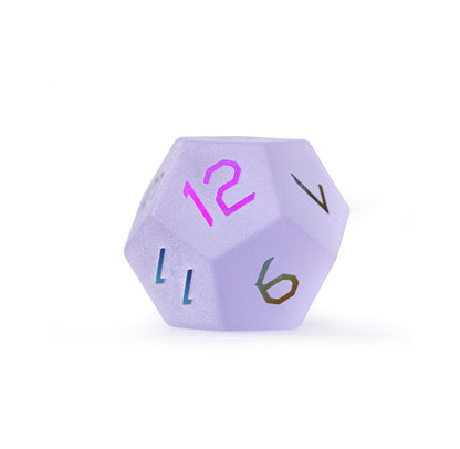 Amethyst Purple Glass Plated 7-Piece Polyhedral Dice Set