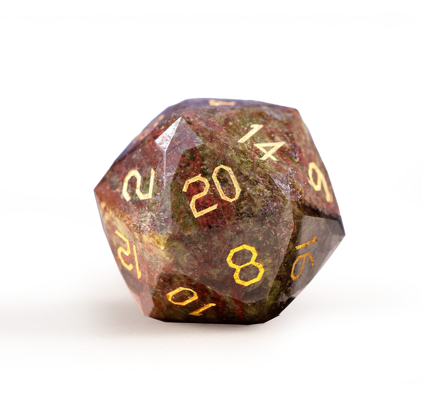 Dragon Bloodstone Diamond-Cut 7-Piece Dice Set