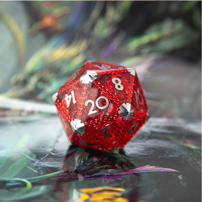 Crimson Dragon’s Flame Single D20 — 40 mm