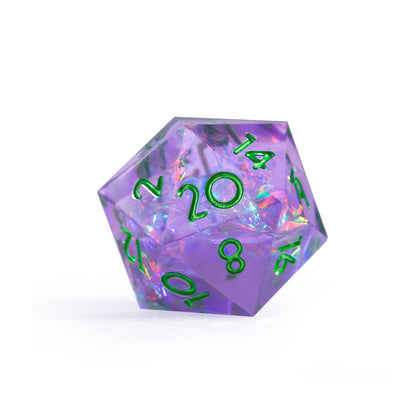 Dreamveil Amethyst Gold 7-Piece Polyhedral Dice Set