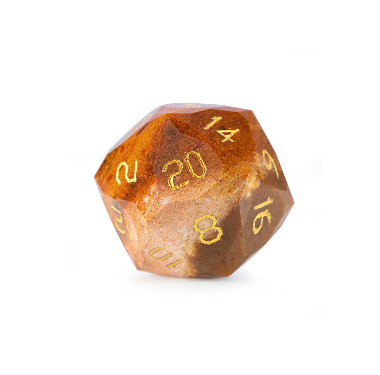 Ocean Agate Diamond-Cut 7-Piece Dice Set