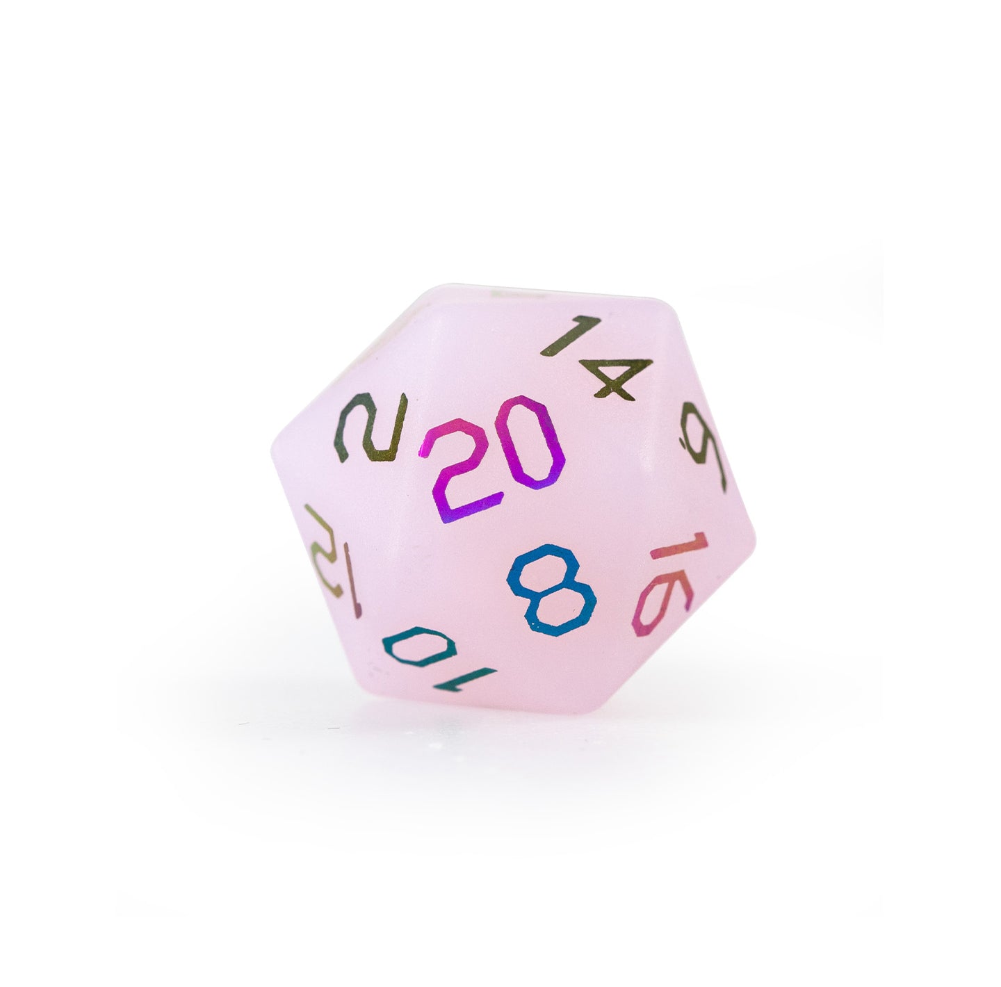Rose Opaline Plated 7-Piece Polyhedral Dice Set